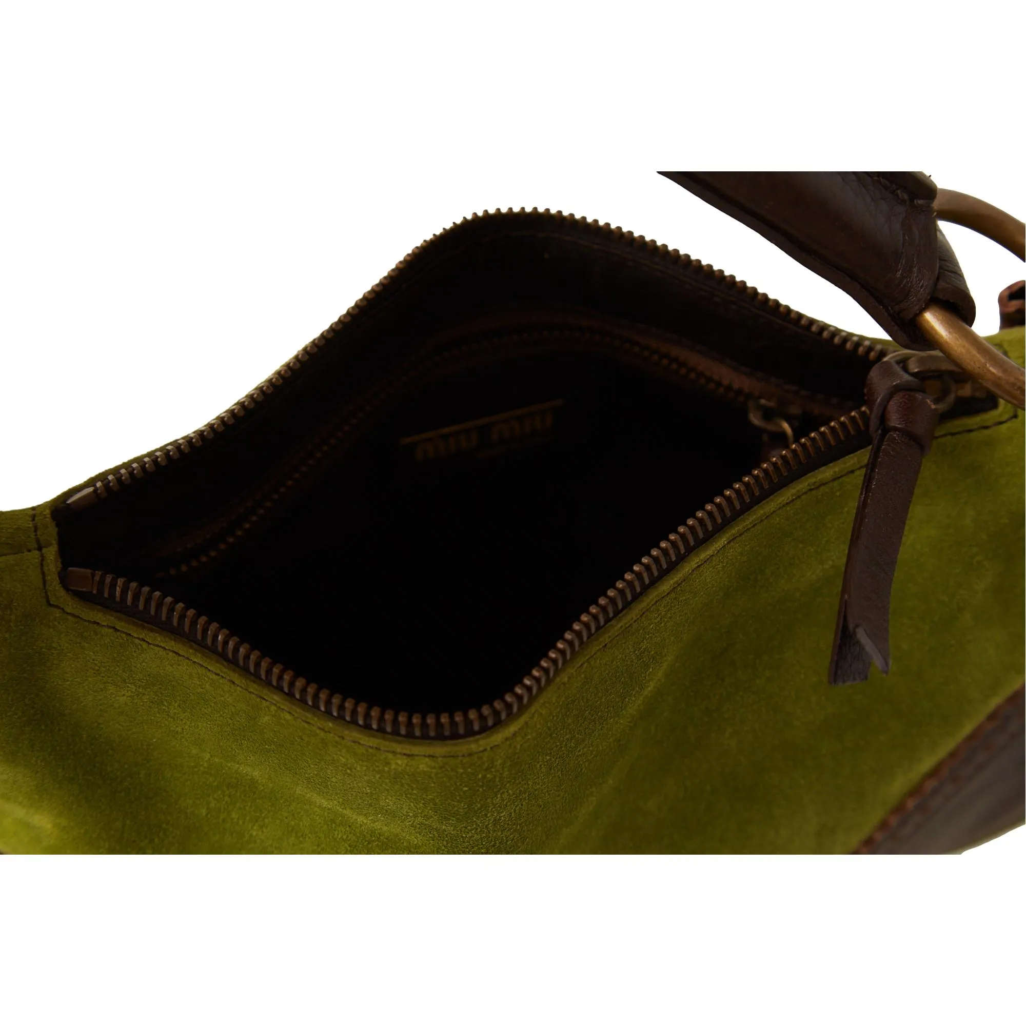 Miu Miu Green Suede Mini Bag