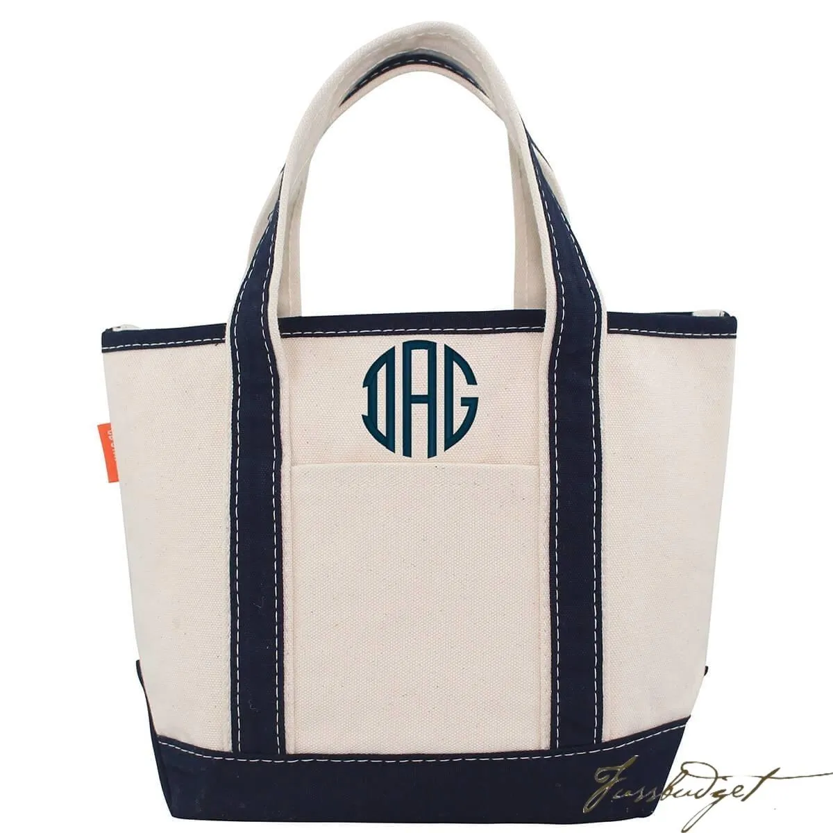 Monogrammed Open Top Boat Tote