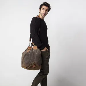 Monogrammed Waxed Weekender