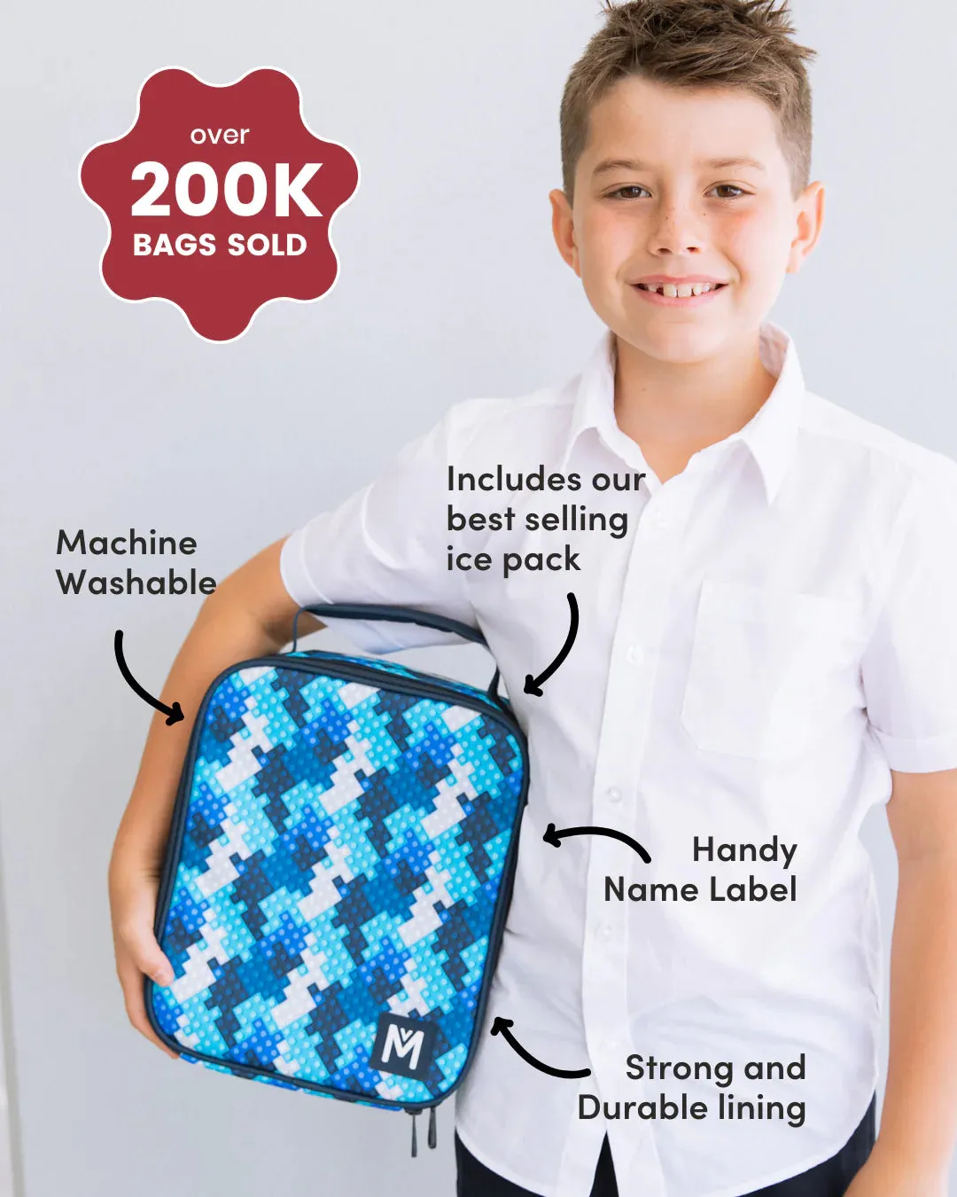 Montiico Large Insulated Lunch Bag - Arcade