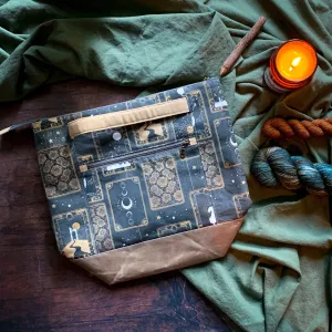 *Moonlight Tarot*- PREORDER-SHIPS IN 4-6 WEEKS- Zippered Knitting Project Bag