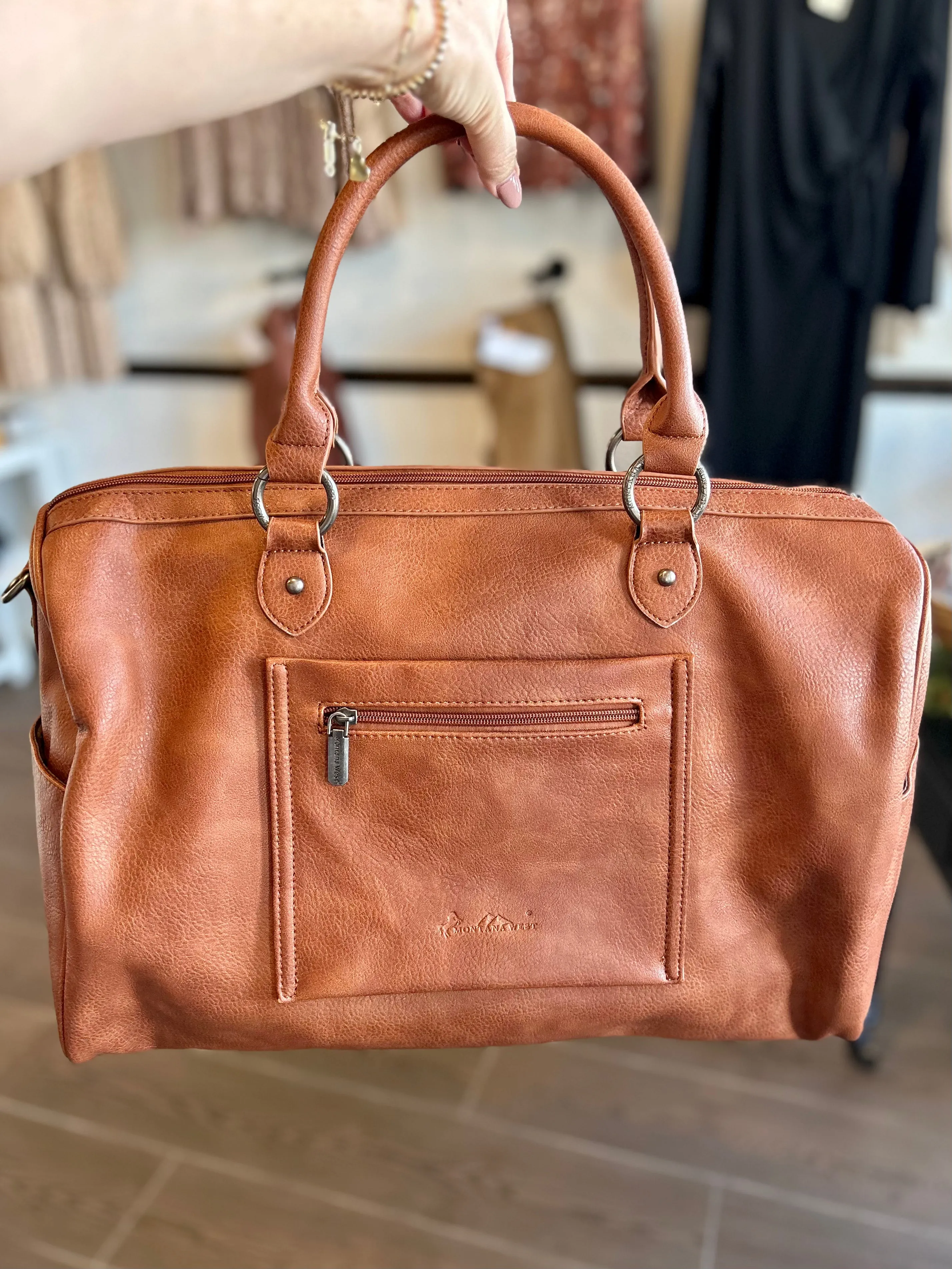 MW Floral Tooled Leather Duffle |Leopard|