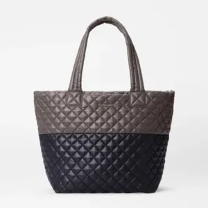 MZ Wallace Medium Metro Deluxe Tote in Black / Magnet Color Block