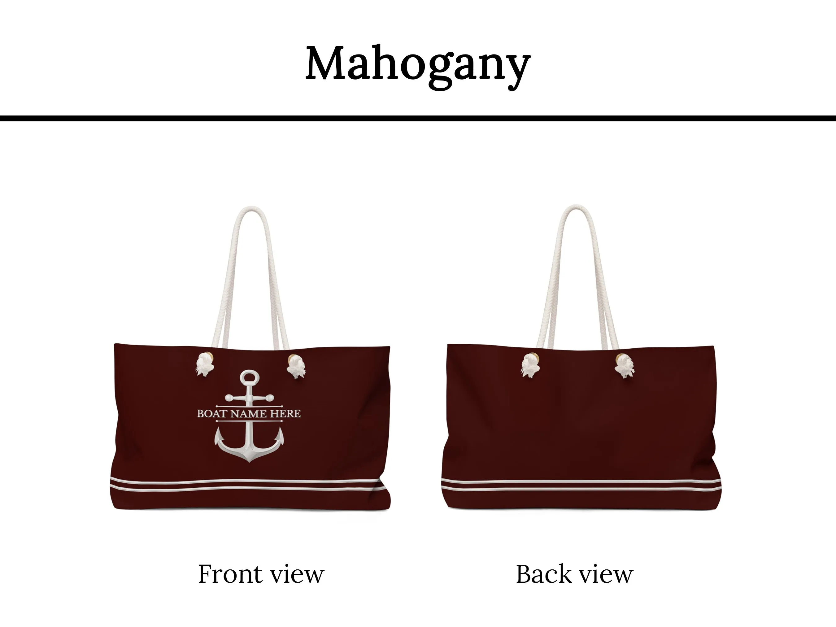 Nautical Boat Name Bag | Upwind Design