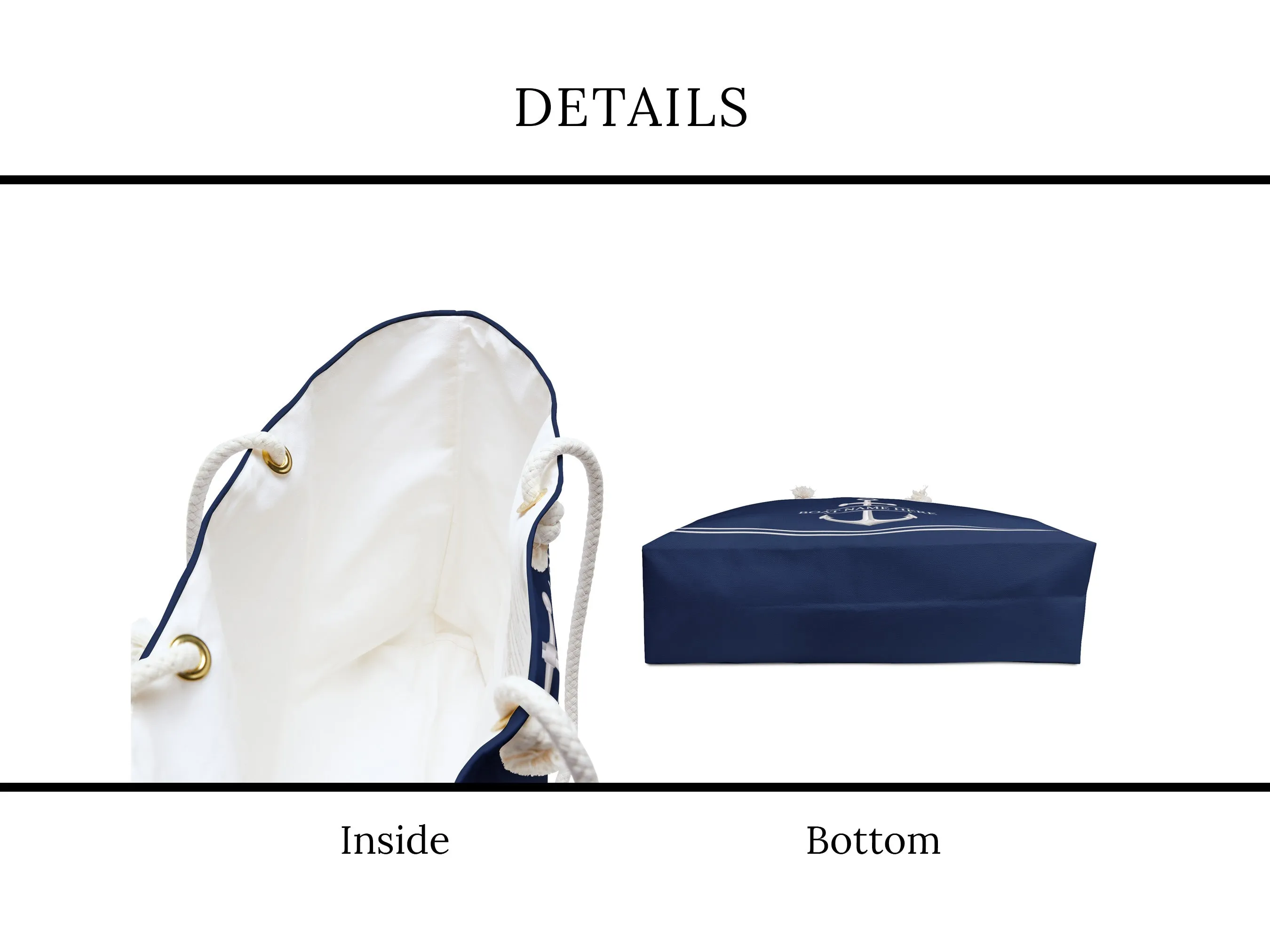 Nautical Boat Name Bag | Upwind Design