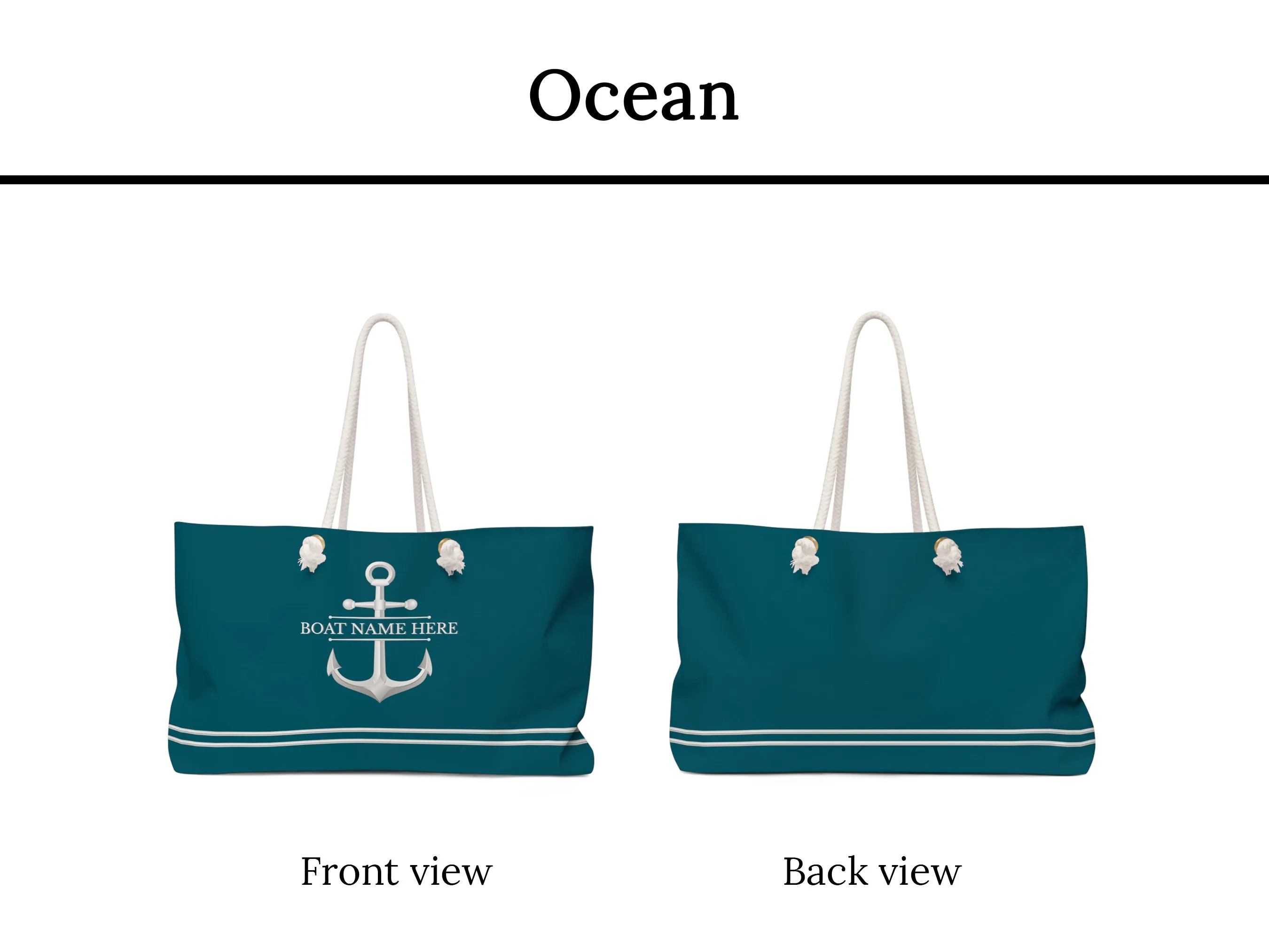 Nautical Boat Name Bag | Upwind Design