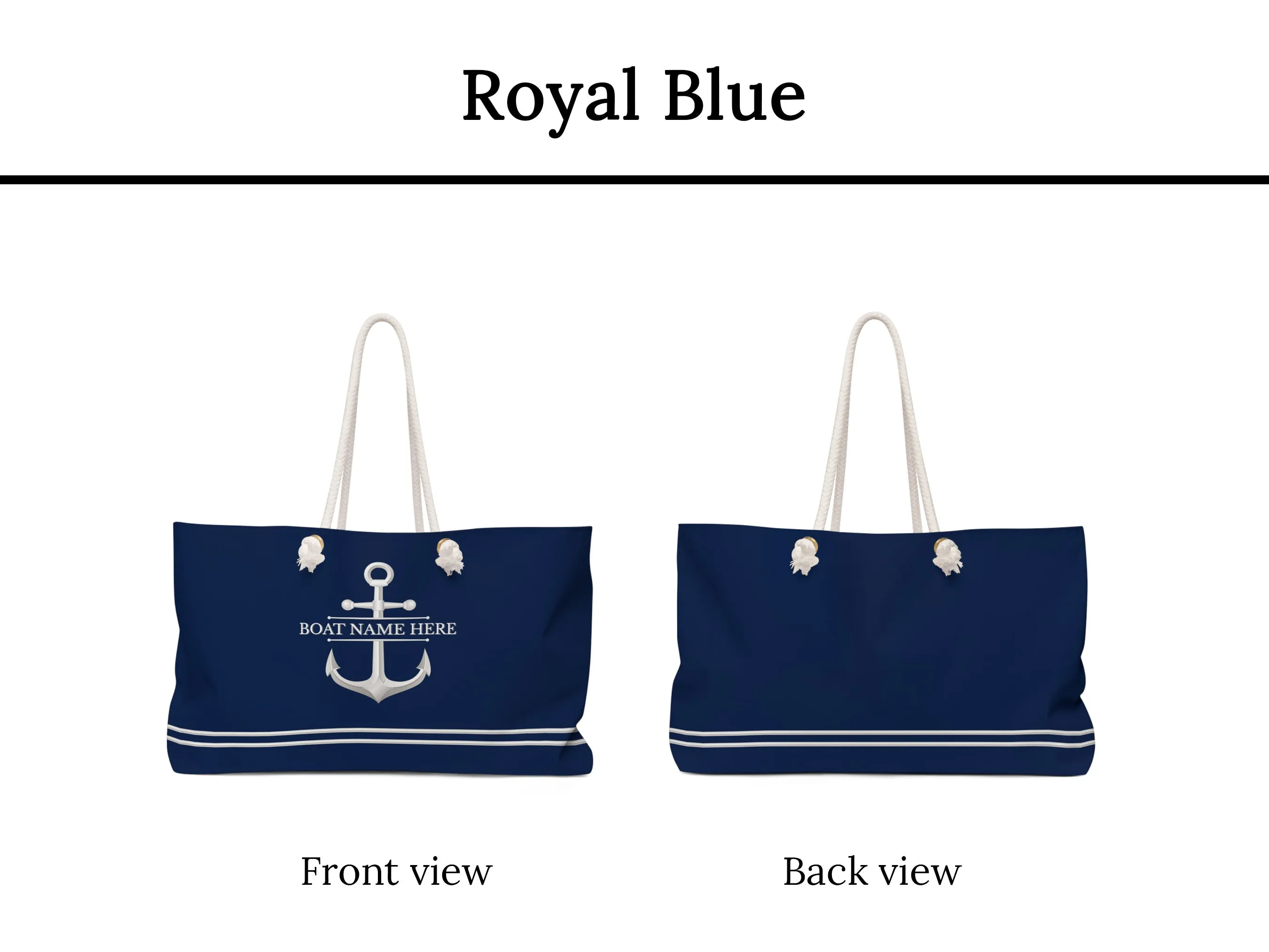 Nautical Boat Name Bag | Upwind Design