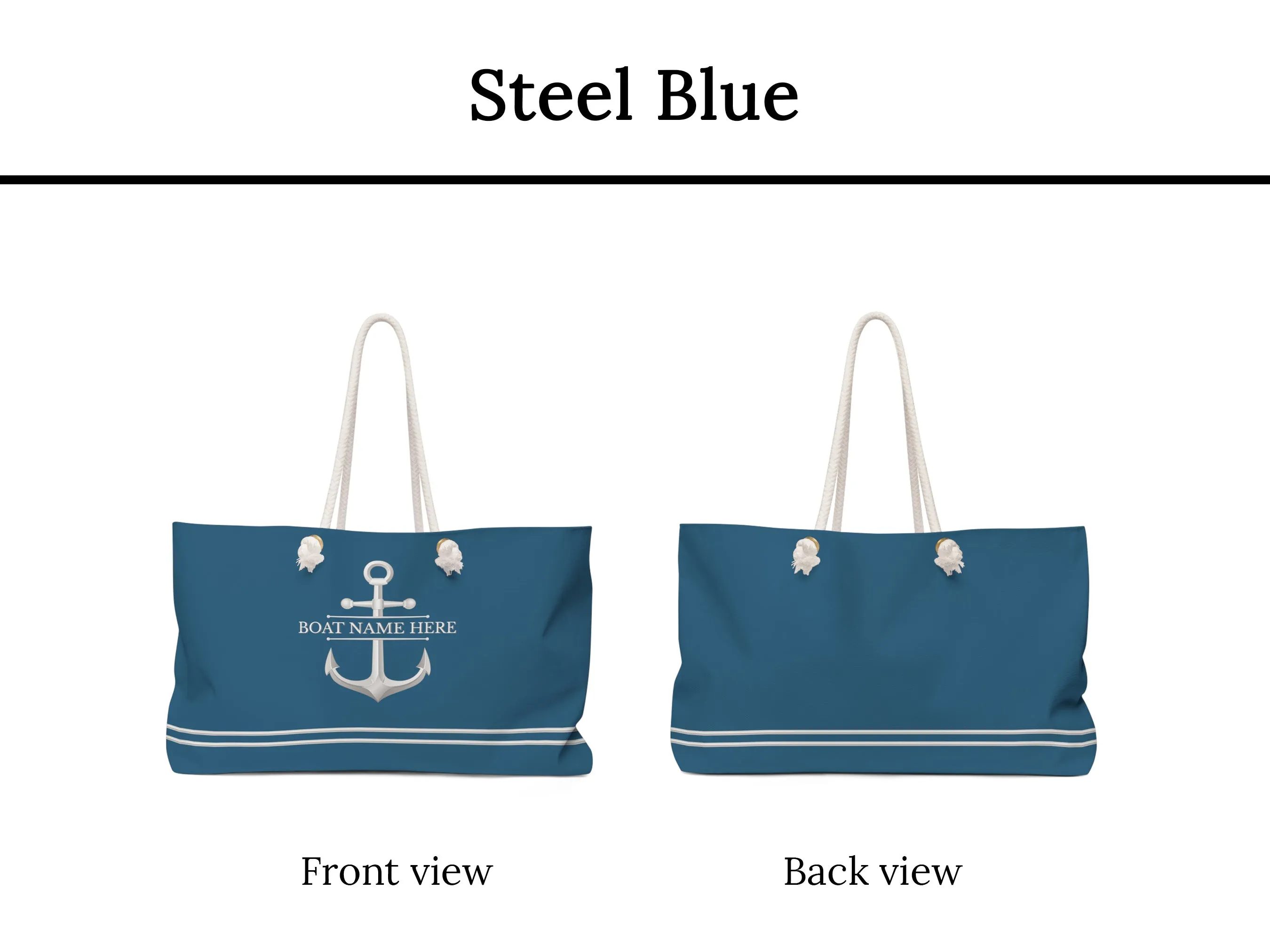 Nautical Boat Name Bag | Upwind Design