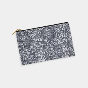 Navy Leaves Personalized Zipper Pouch