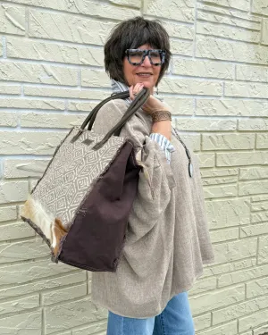 Nomad Woven & Hide Tote