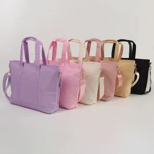 Nylon Tote Bags, Summer Travel Bags, Nylon Weekender Bag with Chenille Patches