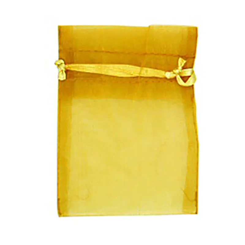 ORGANZA MINI 10CM X 7.5CM MUSTARD 7PC