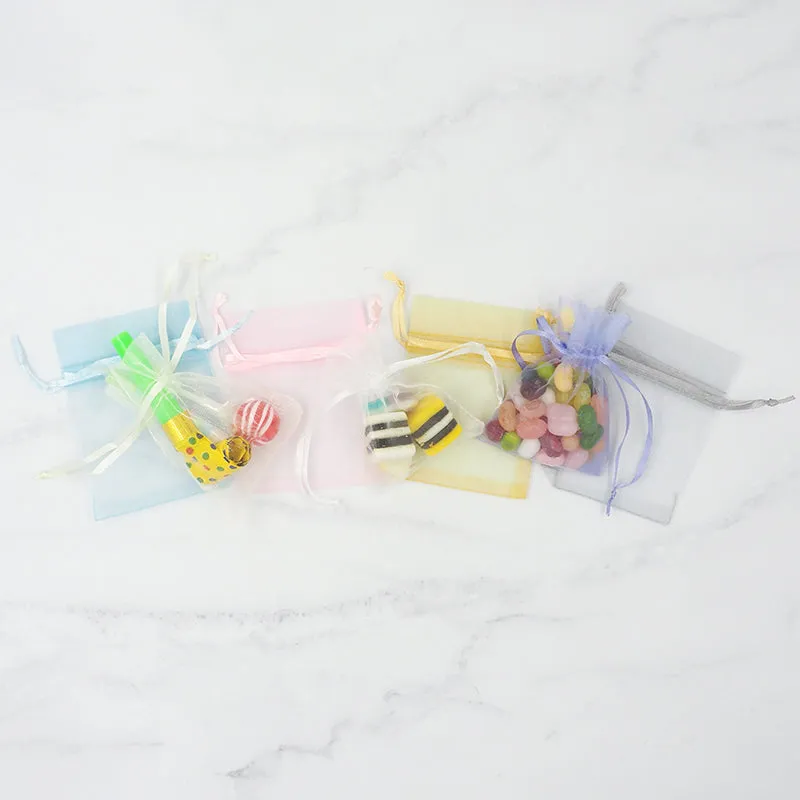 ORGANZA MINI 10CM X 7.5CM MUSTARD 7PC