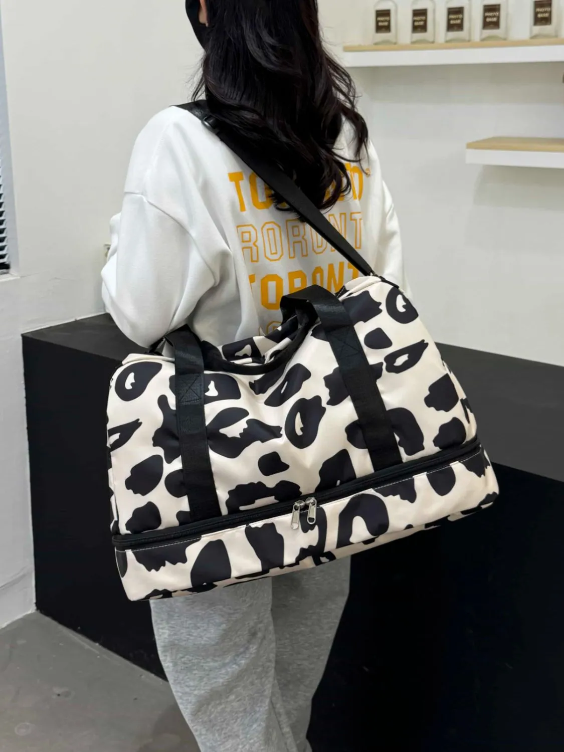 Oxford Cloth Leopard Travel Bag    XXXXXXXX