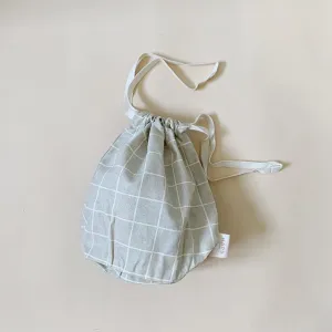 Oyster Grey Check Small Multi Bag