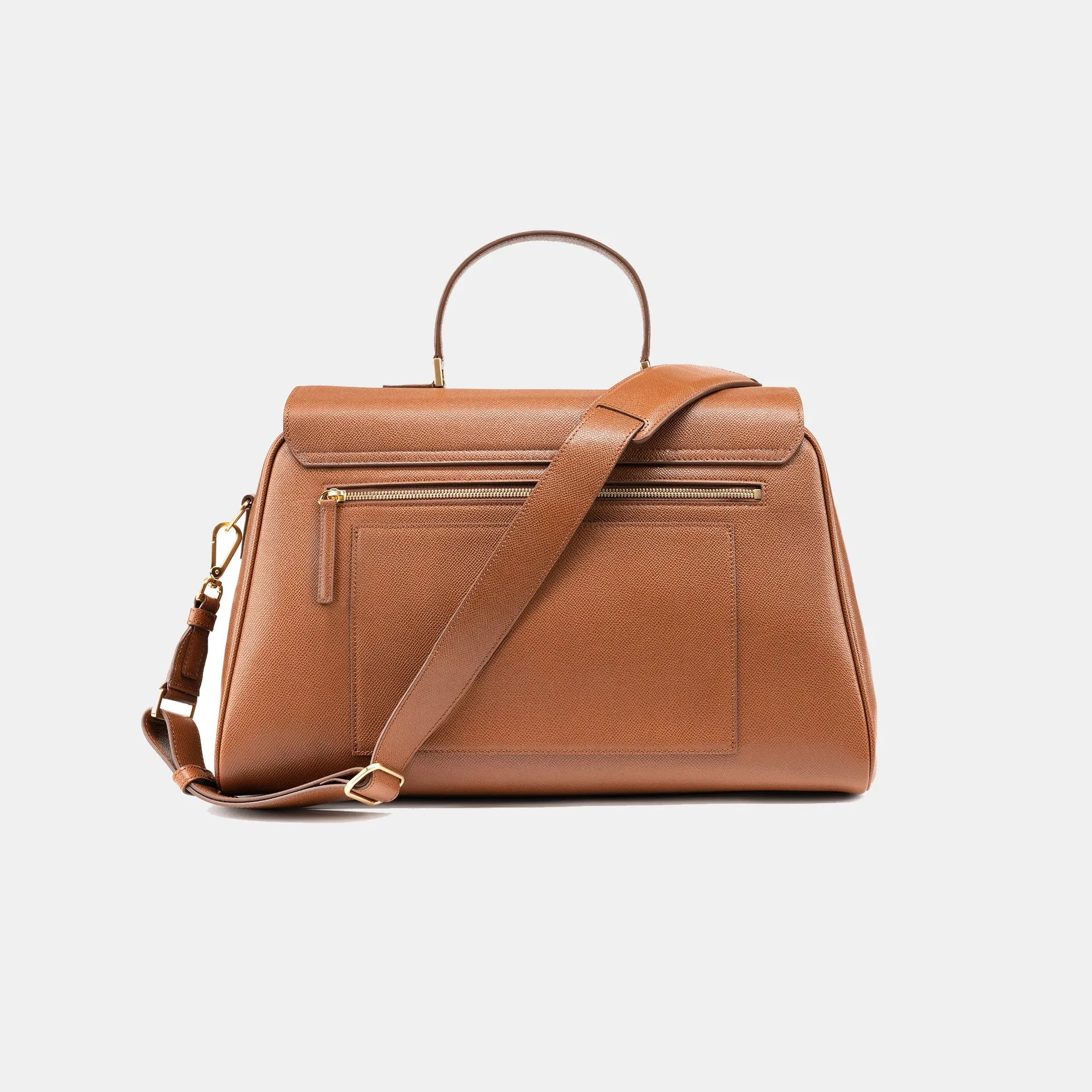 Palermo Italian Leather Weekender in Acorn