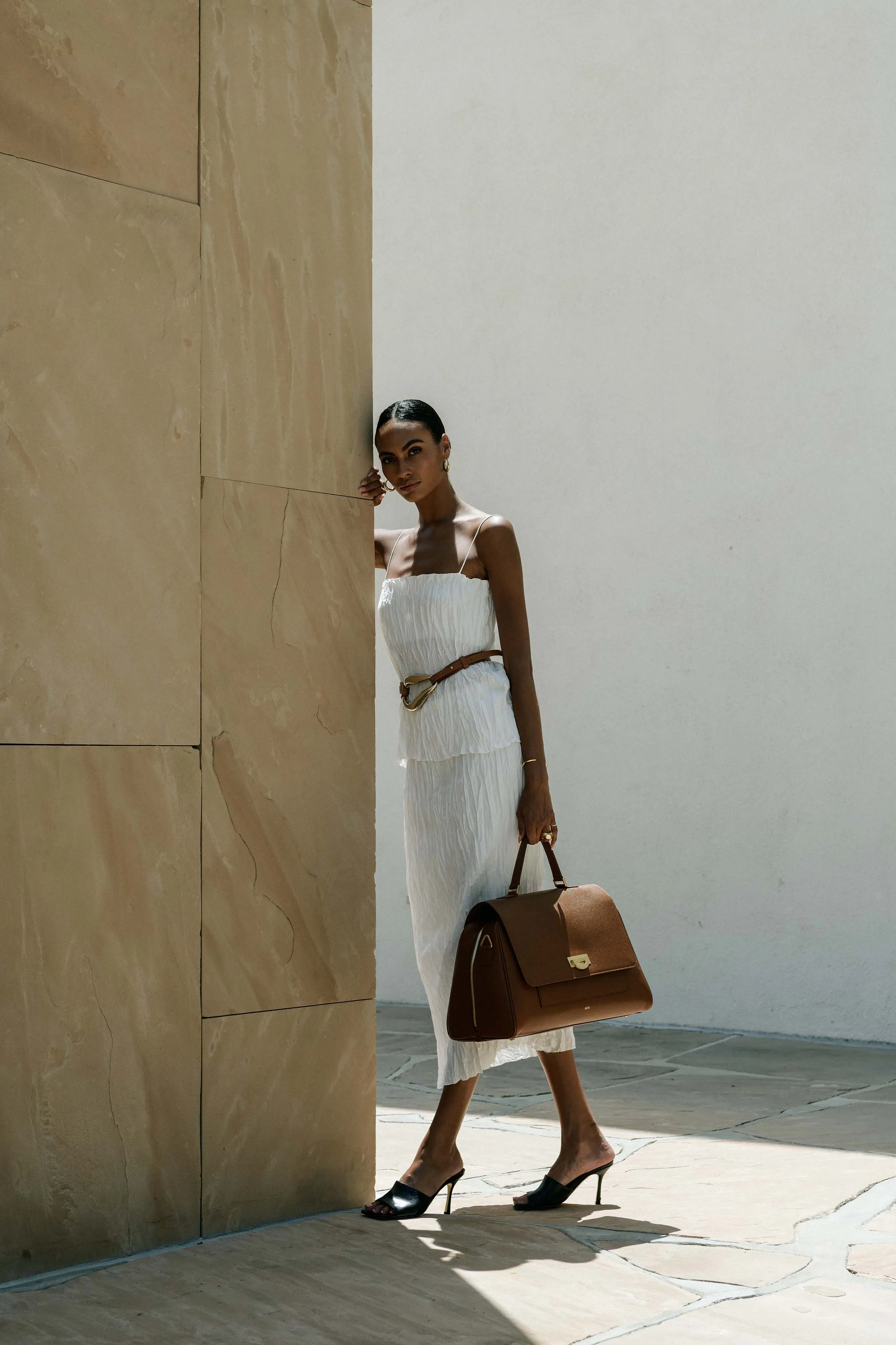 Palermo Italian Leather Weekender in Acorn