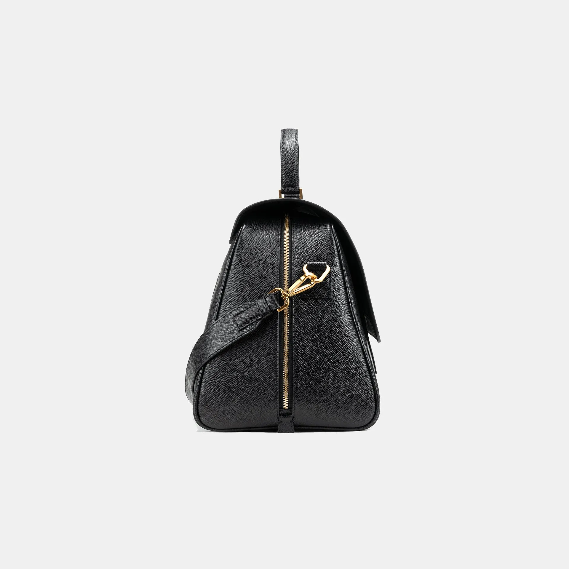 Palermo Italian Leather Weekender in Black