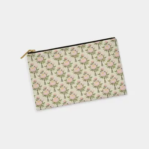 Peony Bouquet Personalized Zipper Pouch (on sand)