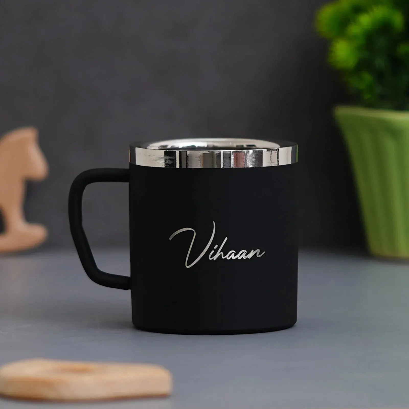 Personalized All in One Men's Combo (3 pcs) & Rainbow Classic Bottle 1Litre & Stainless Steel Mug - Wine