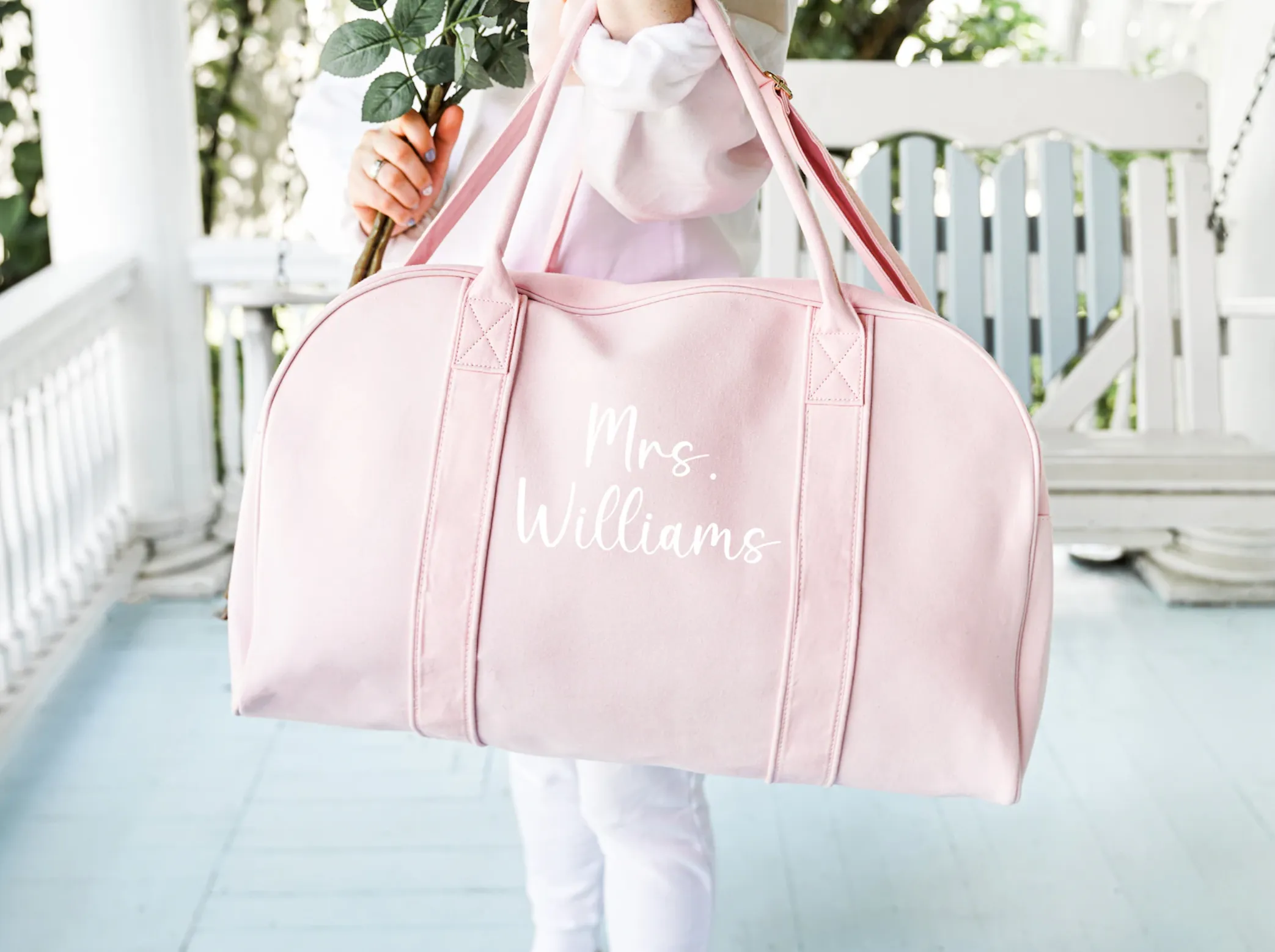 Personalized Bridal Weekender Bag