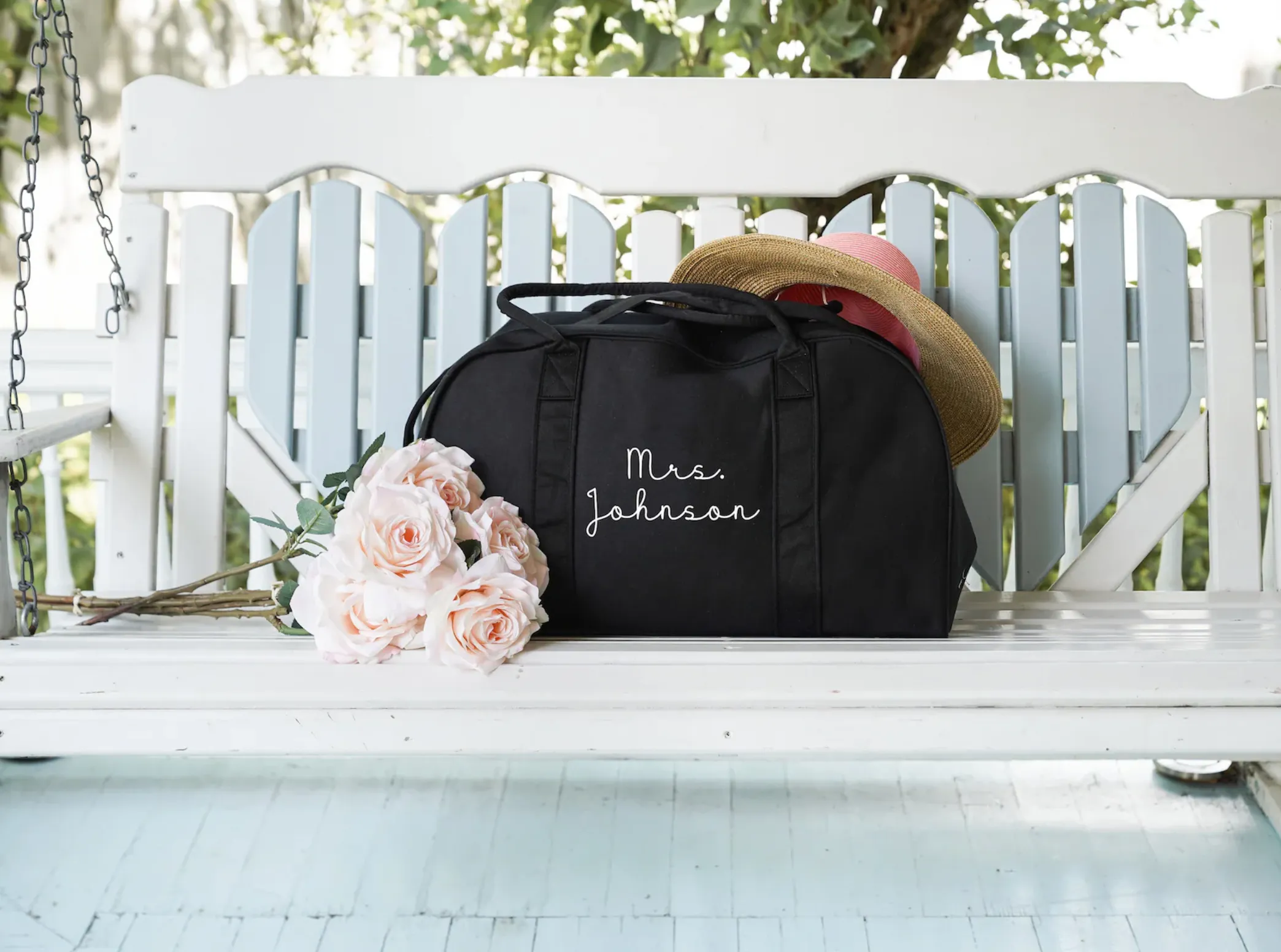 Personalized Bridal Weekender Bag
