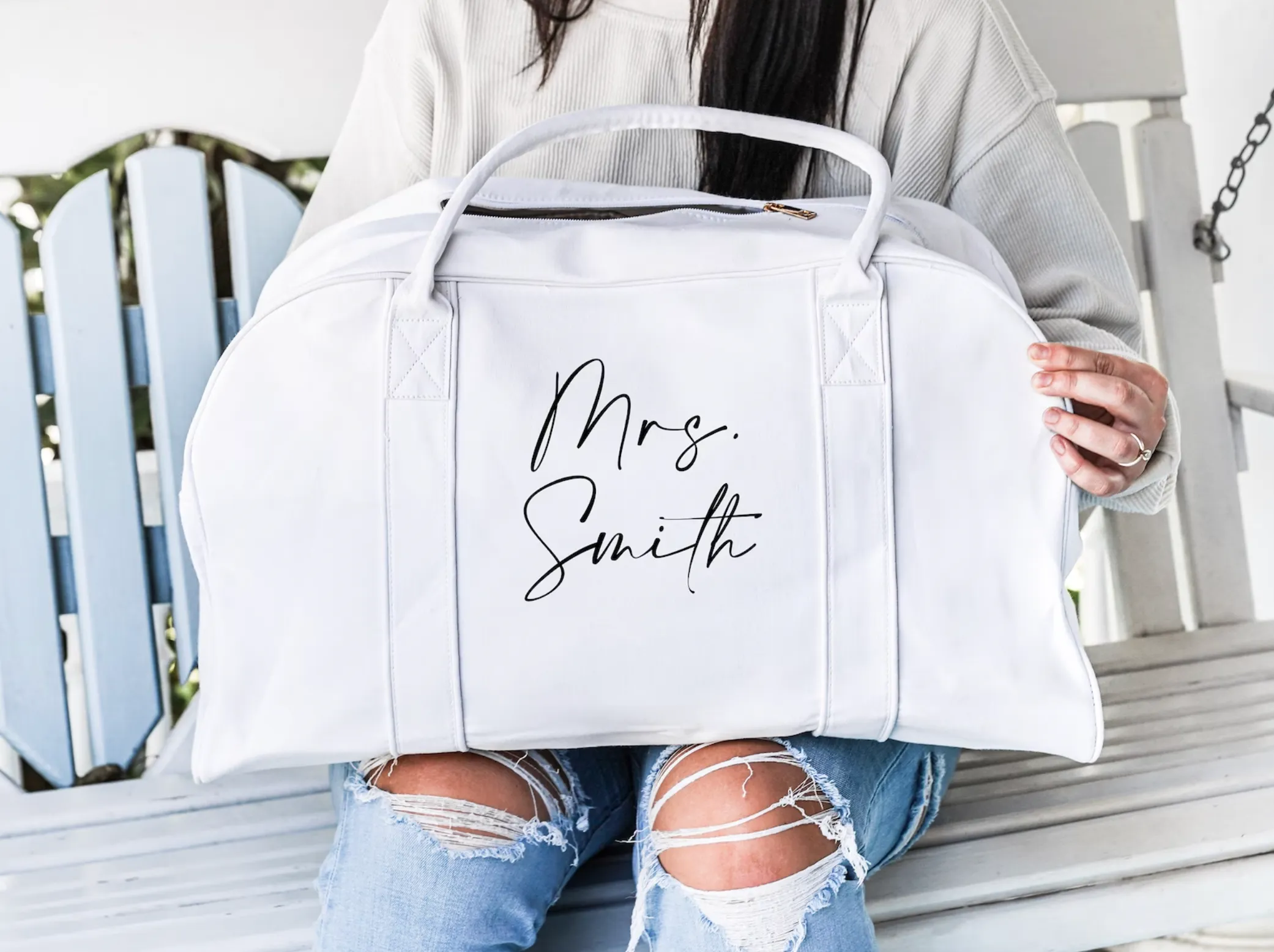 Personalized Bridal Weekender Bag