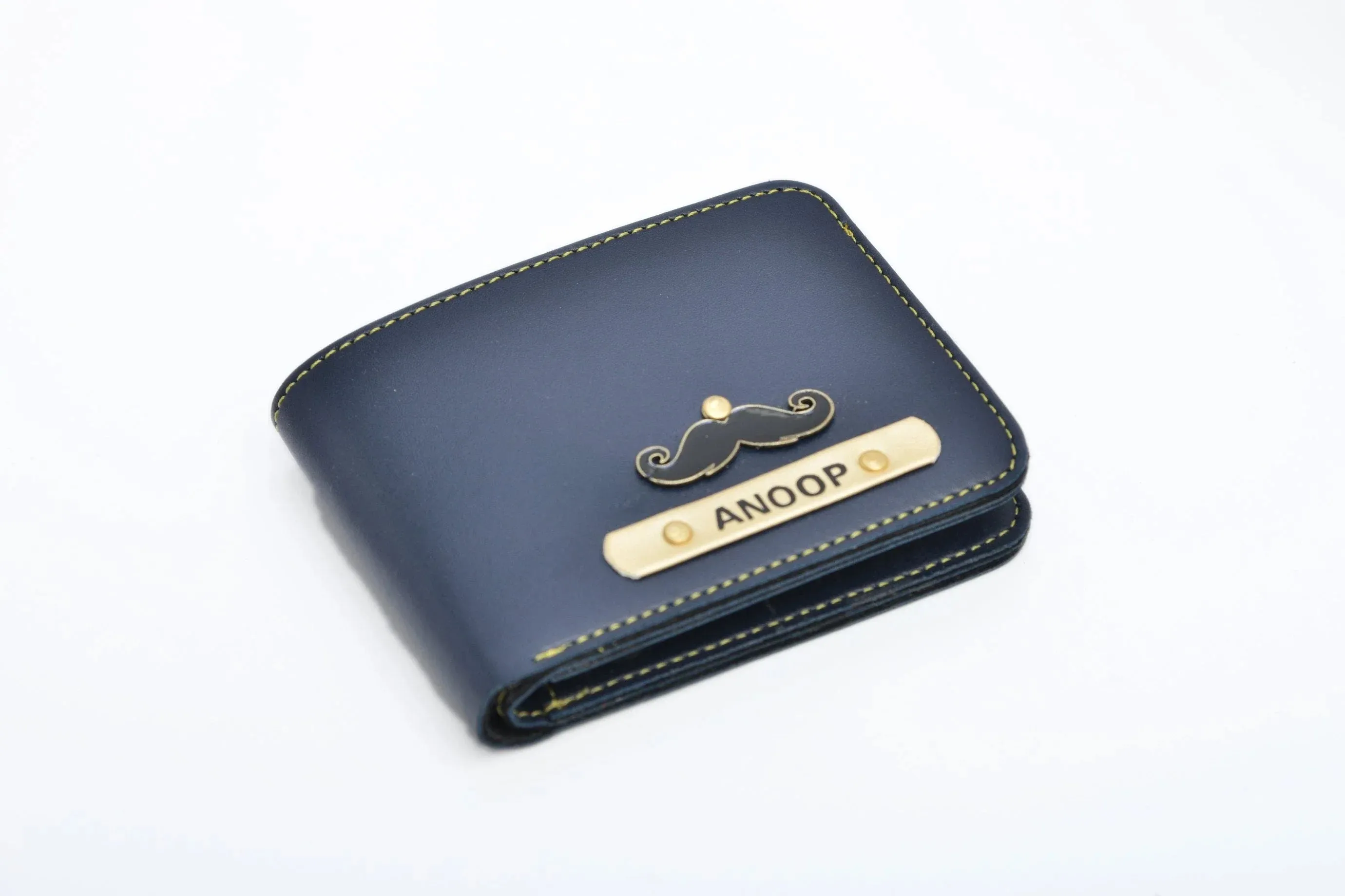 Personalized Couple's Combo : Mini Makeup Kit & Men's Wallet- Royal Blue