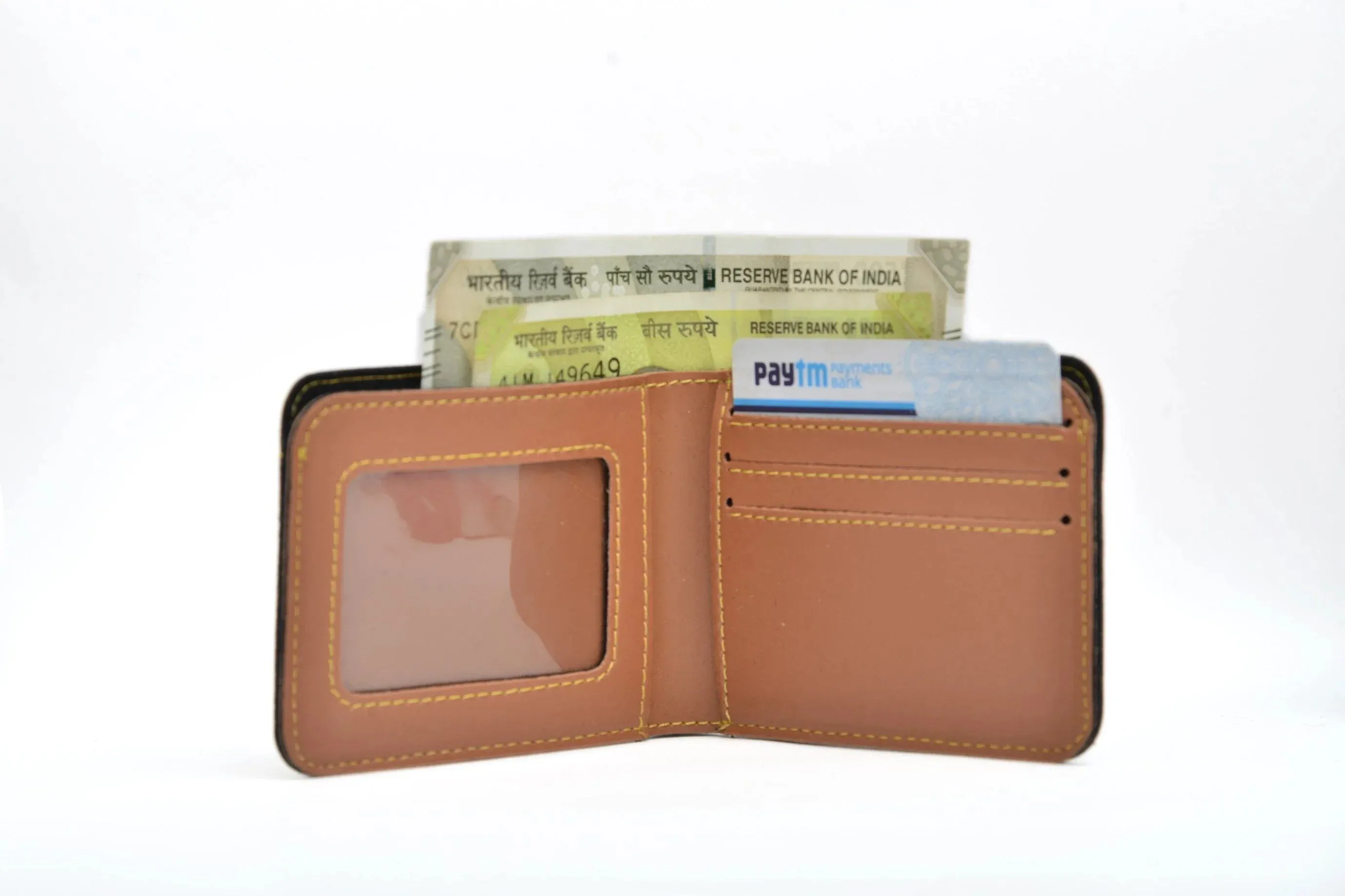 Personalized Couple's Combo : Mini Makeup Kit & Men's Wallet-Tan