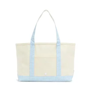 Personalized Gingham Mist Market Tote