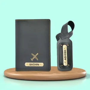 Personalized Unisex 2 Pcs Traveler Combo - GREY