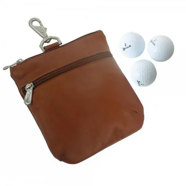 Piel Leather Zippered Valuable Pouch