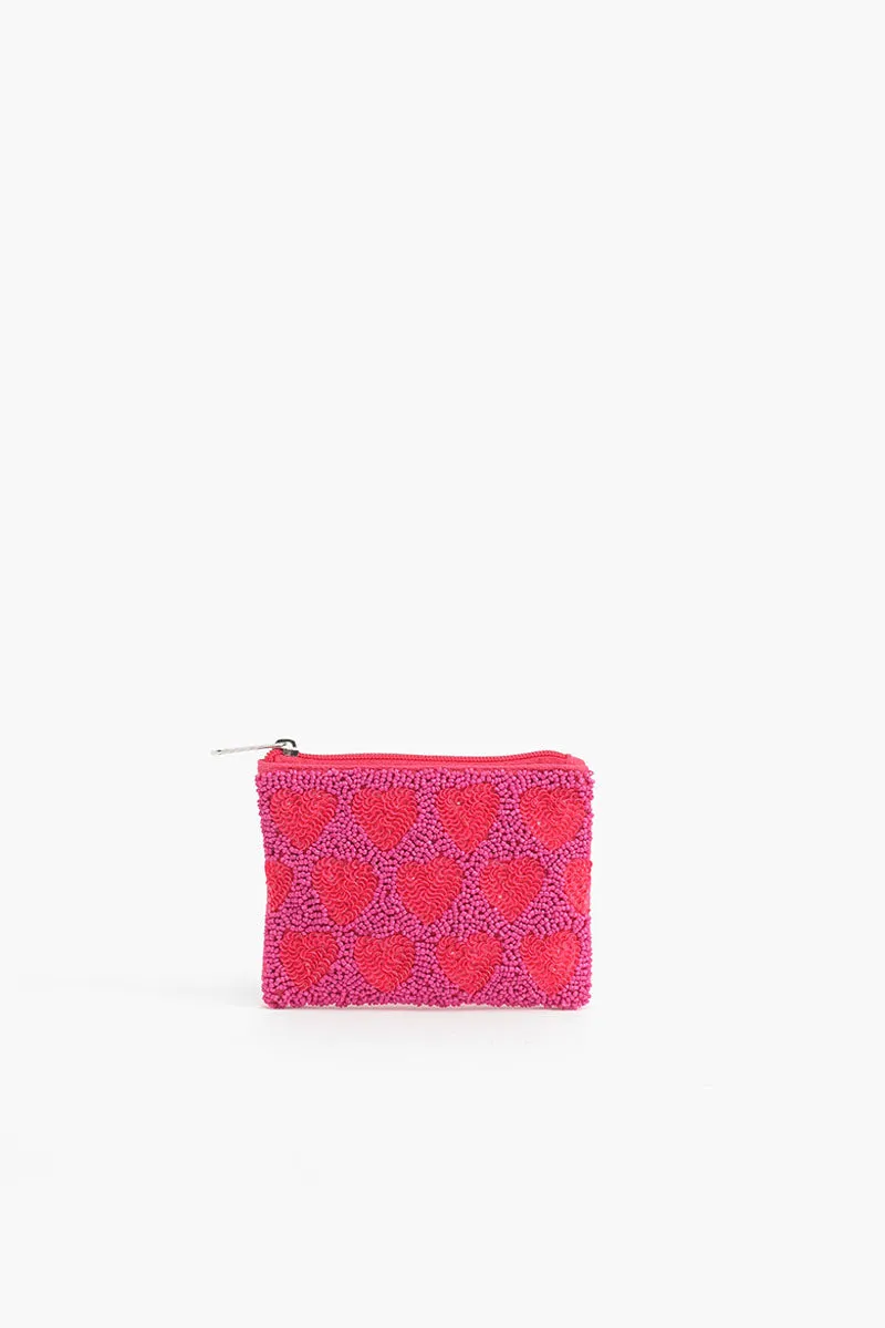 Pink Heary Mini Pouches