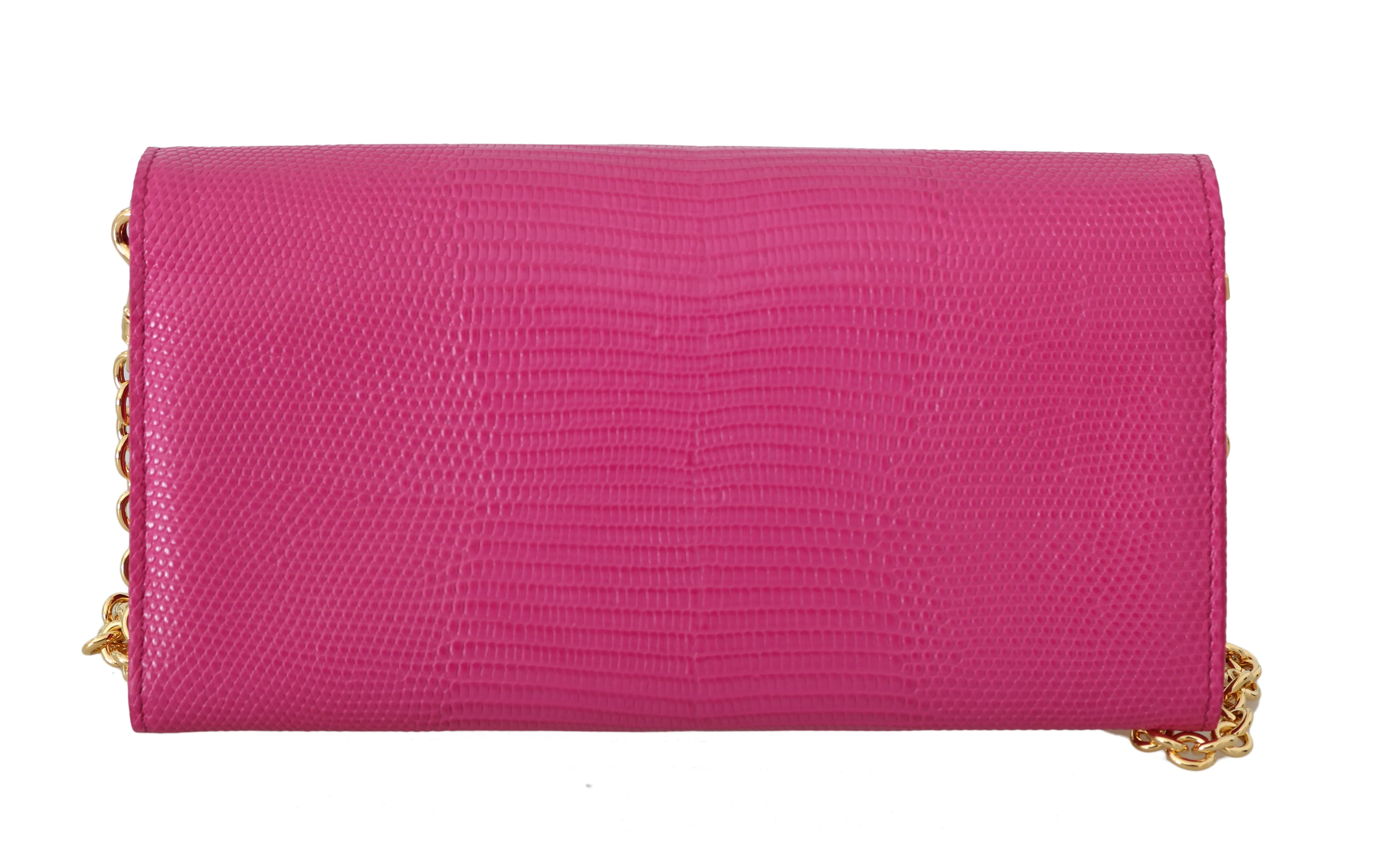 Pink Leather LUCIA Clutch Shoulder Purse
