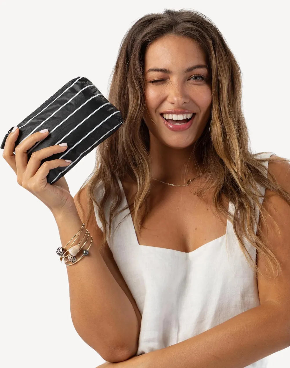 Pinstripe Mini Pouch