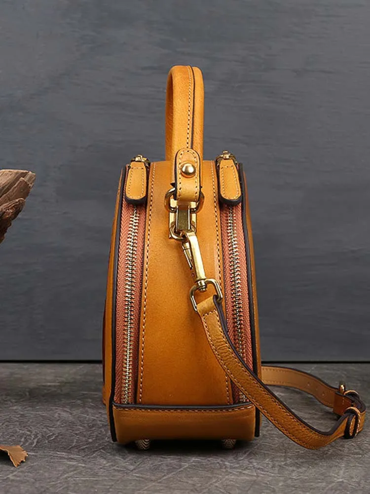 Playful Rabbit Embossed Leather Crossbody Bag