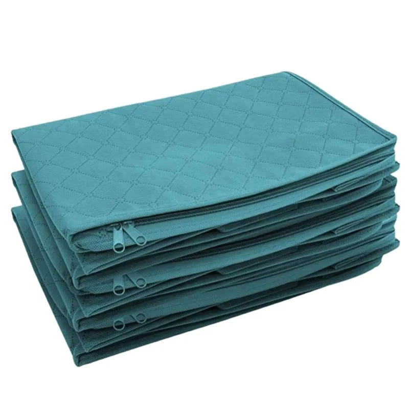 Portable Quilted Non-Woven Clothing Storage Bag Organizer