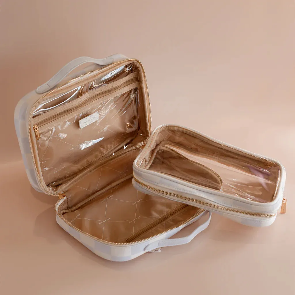 Powder Check Cosmetic Bag