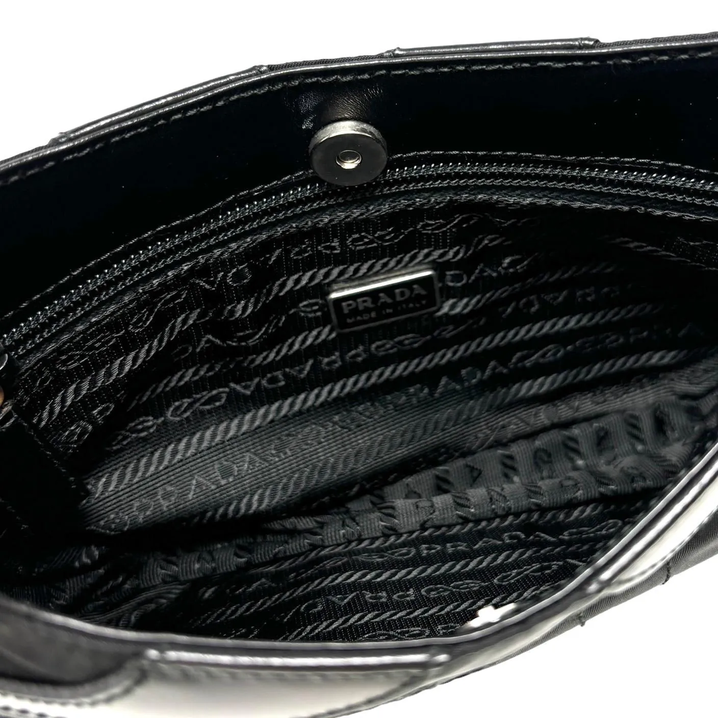 Prada Black Nylon Quilted Shoulder Bag