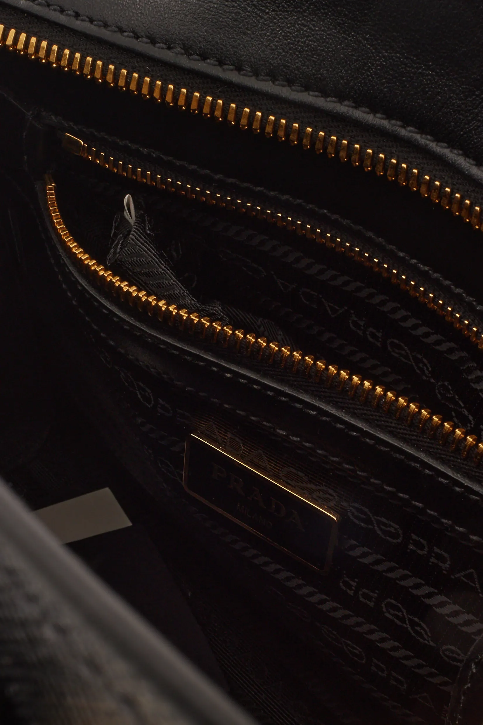 Prada Black Saffiano Leather Medium Two Way Bag
