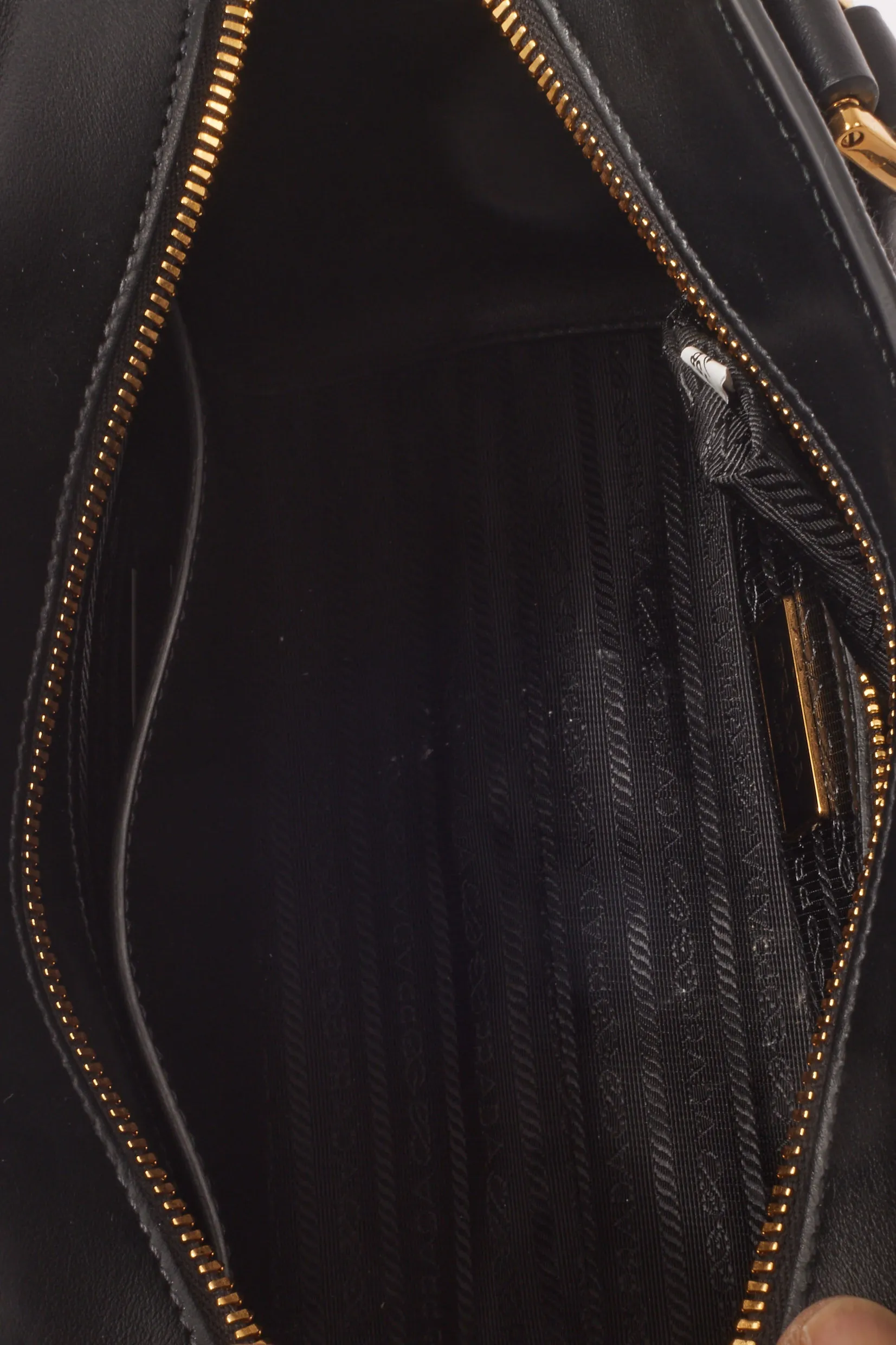 Prada Black Saffiano Leather Medium Two Way Bag