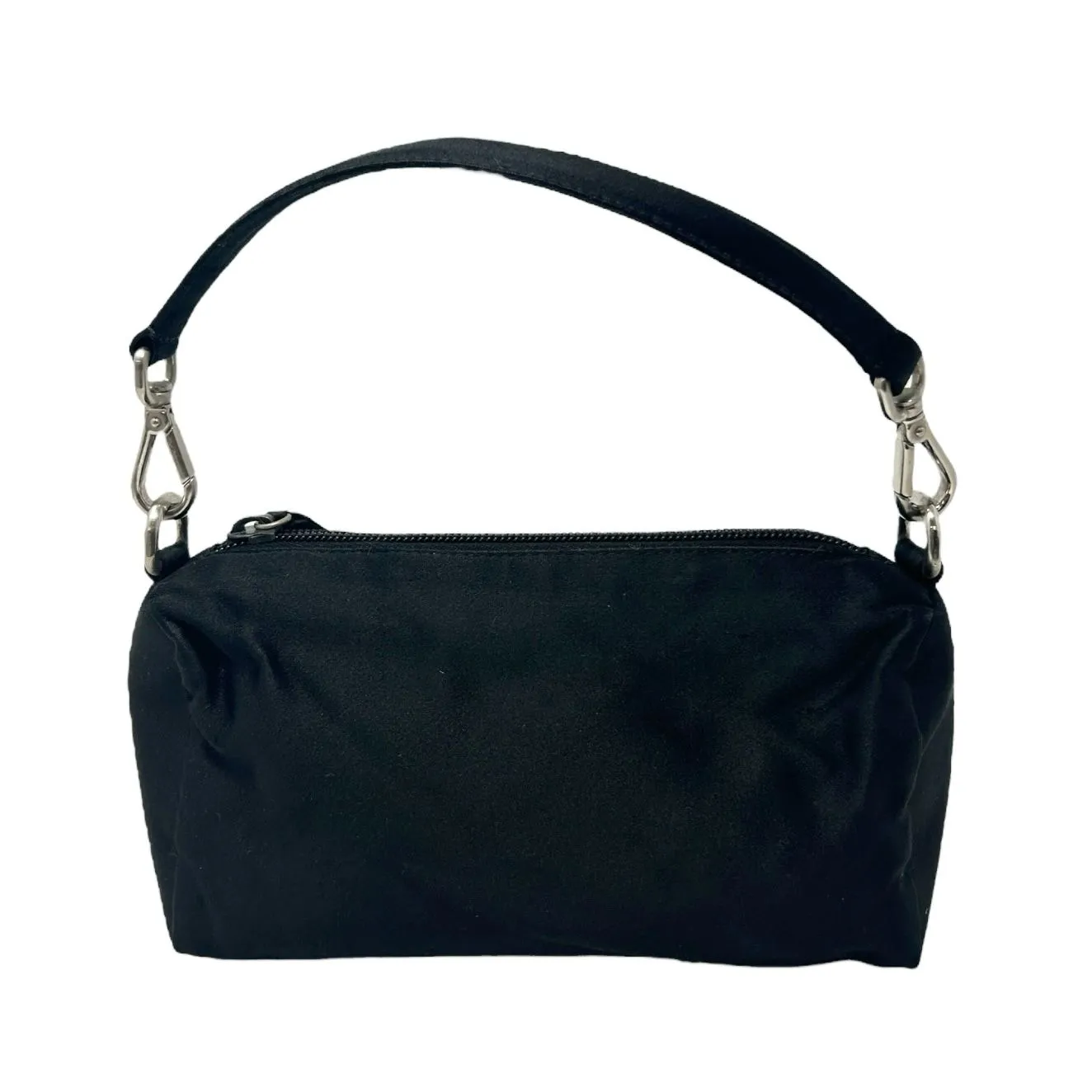 Prada Black Satin Mini Top Handle Bag