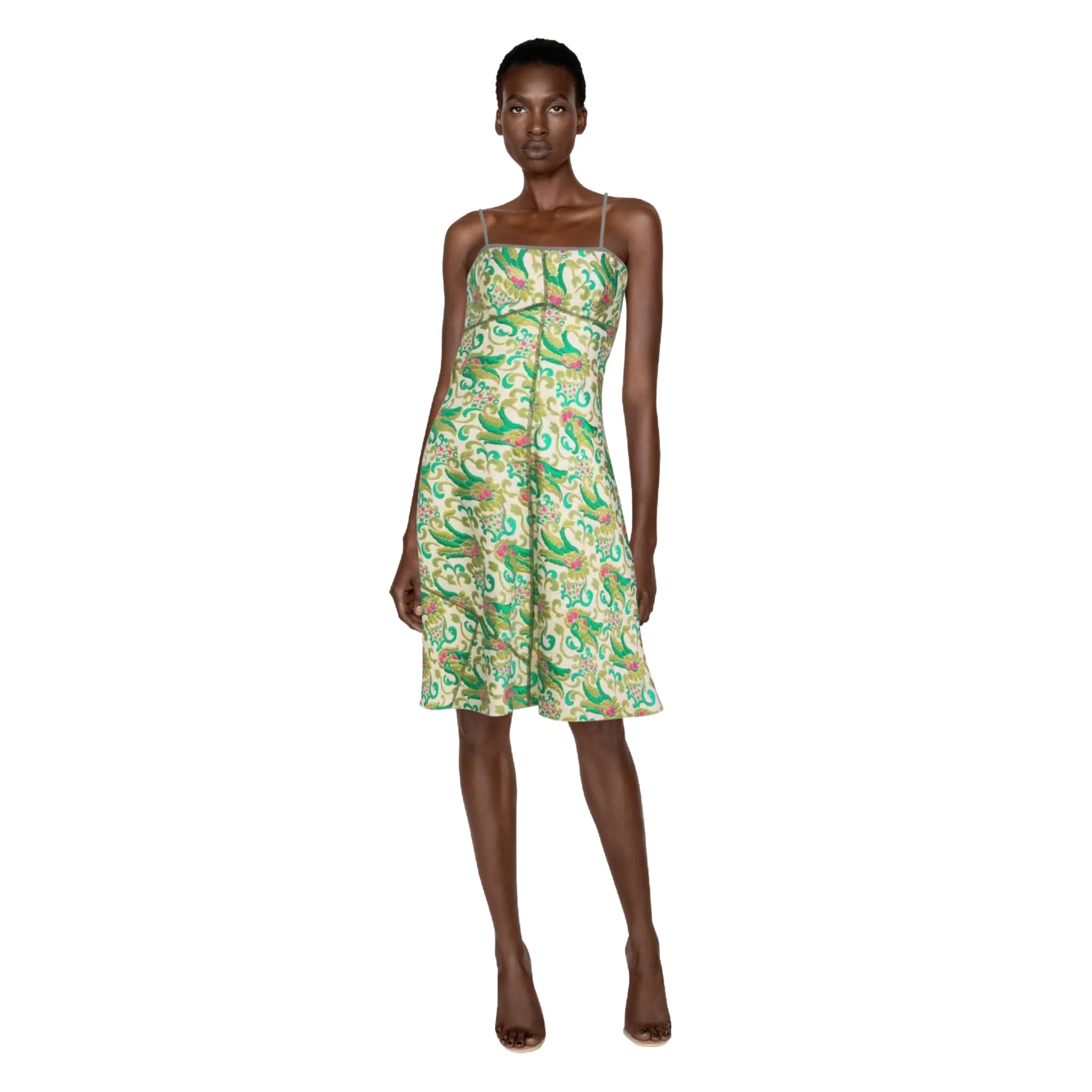 PRADA Green Spring 2003 Sleeveless Dress | US 2 - IT 38