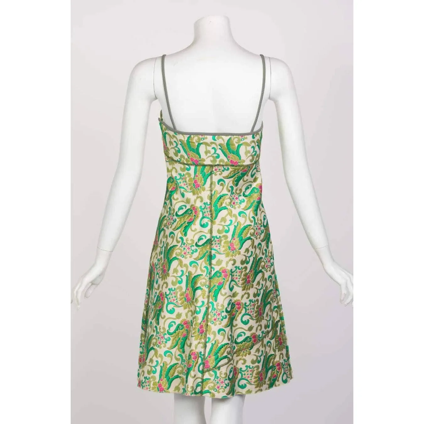 PRADA Green Spring 2003 Sleeveless Dress | US 2 - IT 38