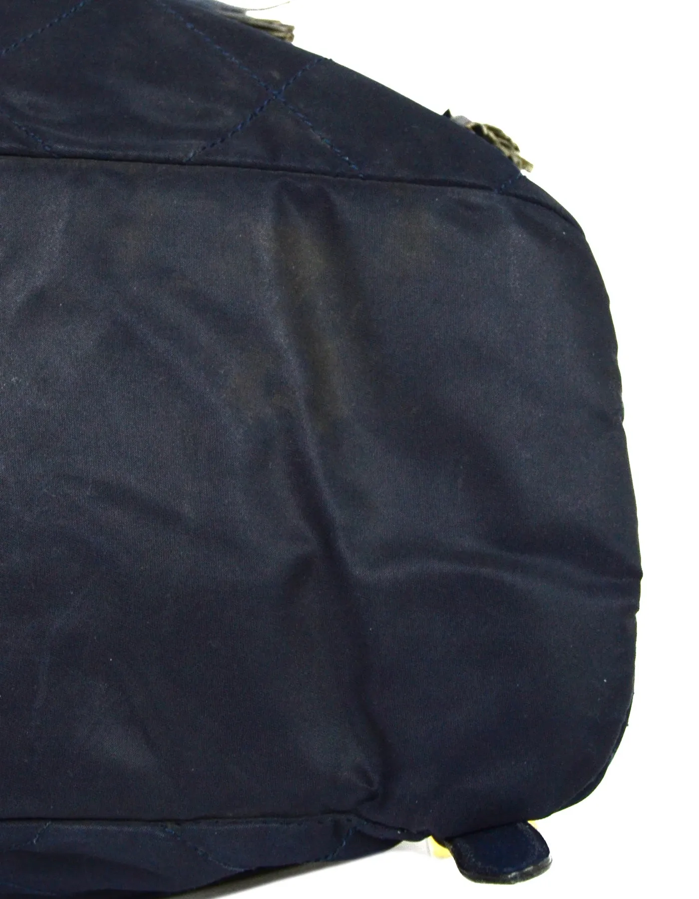 Prada Navy Nylon Quilted Backpack Bag