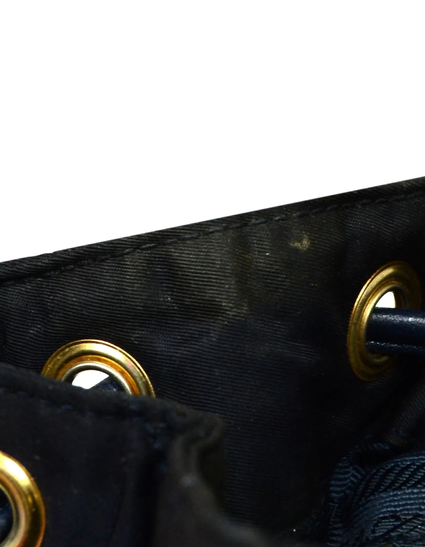 Prada Navy Nylon Quilted Backpack Bag