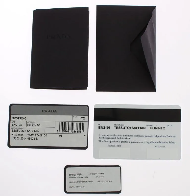 PRADA Tessuto Saffian BN2106 ZMY F0468