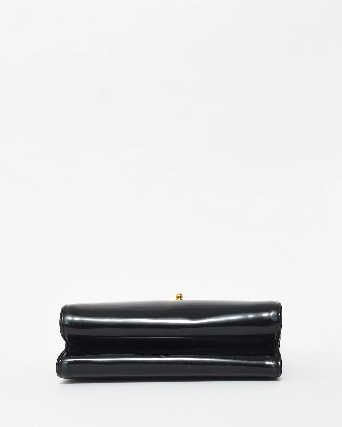 Prada Vintage Black Leather & Red Lining Shoulder Bag