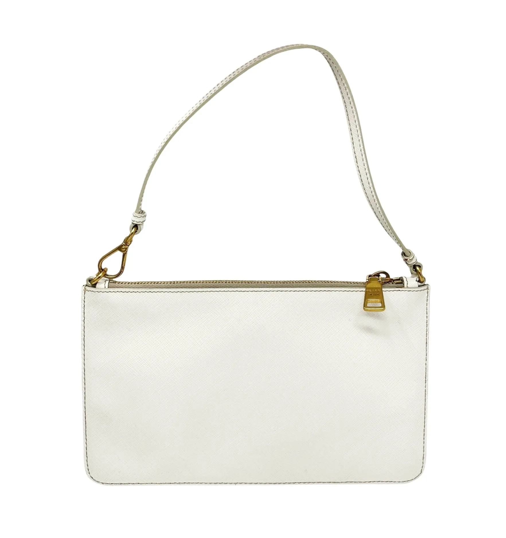 Prada White Leather Shoulder Bag