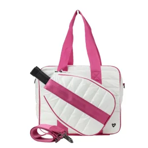 preneLOVE Pickleball Puffer Bag - White/Pink